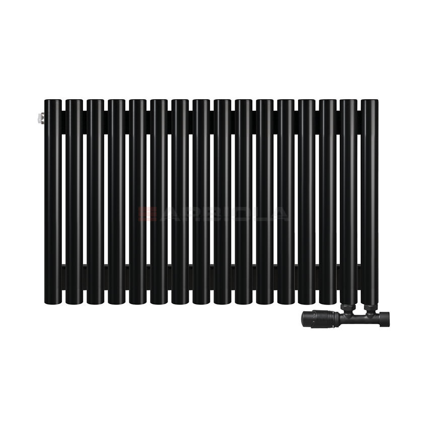 Вертикальный радиатор с нижним подключением Arbiola Iris V 108529 79,2 х 60 см черный матовый ral 9005 от интернет-магазина сантехники 100Kran!