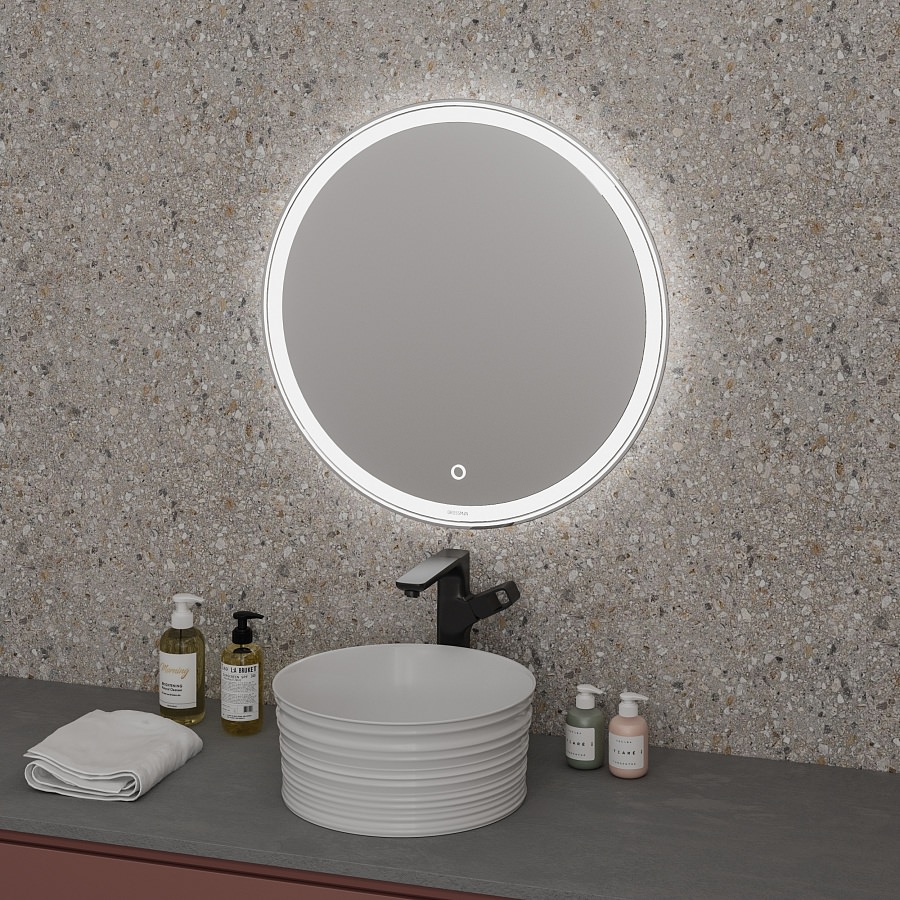 Зеркало GROSSMAN 98080 SENTO D800 800*800*45 LED с сенсорным выключателем 100Kran: Широкий выбор и доступные цены.