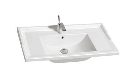 Раковина CeramaLux 840-80 82,5 см белая в 100Kran: Широкий выбор и доступные цены.