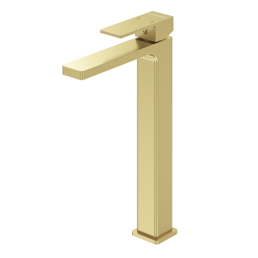 Смеситель для раковины Grossman Style 520.K35.05.320 золото сатиновый в 100Kran: Широкий выбор и доступные цены.