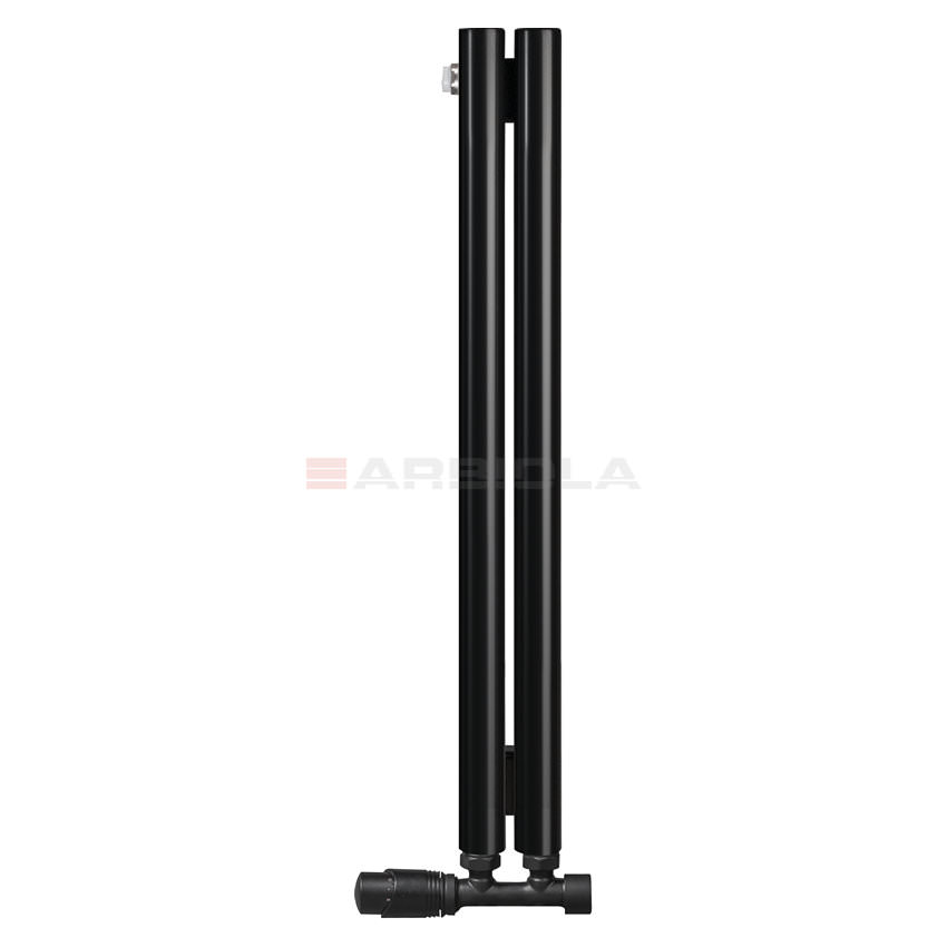Вертикальный радиатор с нижним подключением Arbiola Iris V 108604 9,2 х 70 см черный матовый ral 9005 от интернет-магазина сантехники 100Kran!