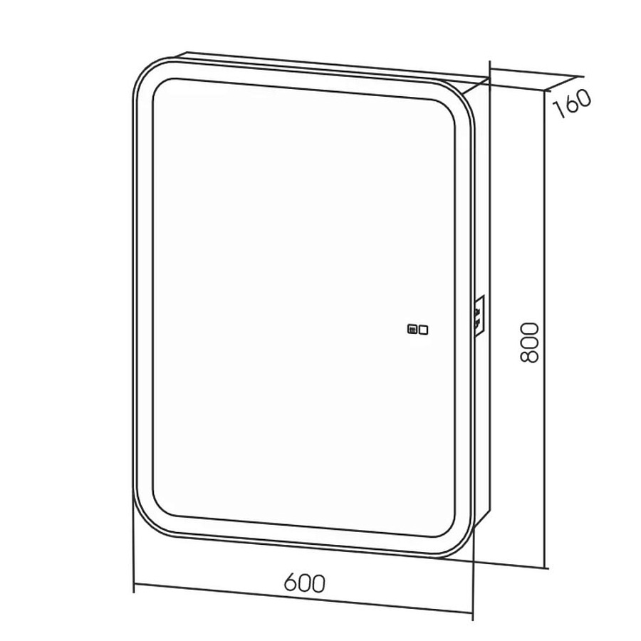 Зеркальный шкаф с подсветкой Silver Mirrors Фиджи - 2 Flip 60 х 80 см LED-00002679 подогрев, сенсорный выключатель создать уют и комфорт, это просто!