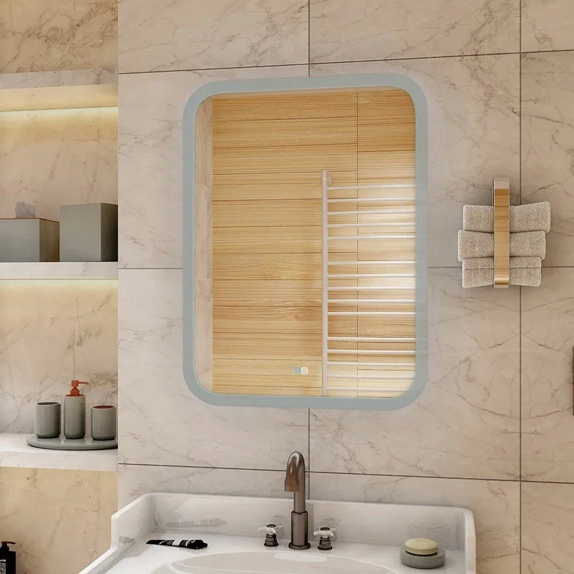 Зеркало с подсветкой Континент "Glamour medium" 700x900 ЗЛП536 100Kran: Широкий выбор и доступные цены.