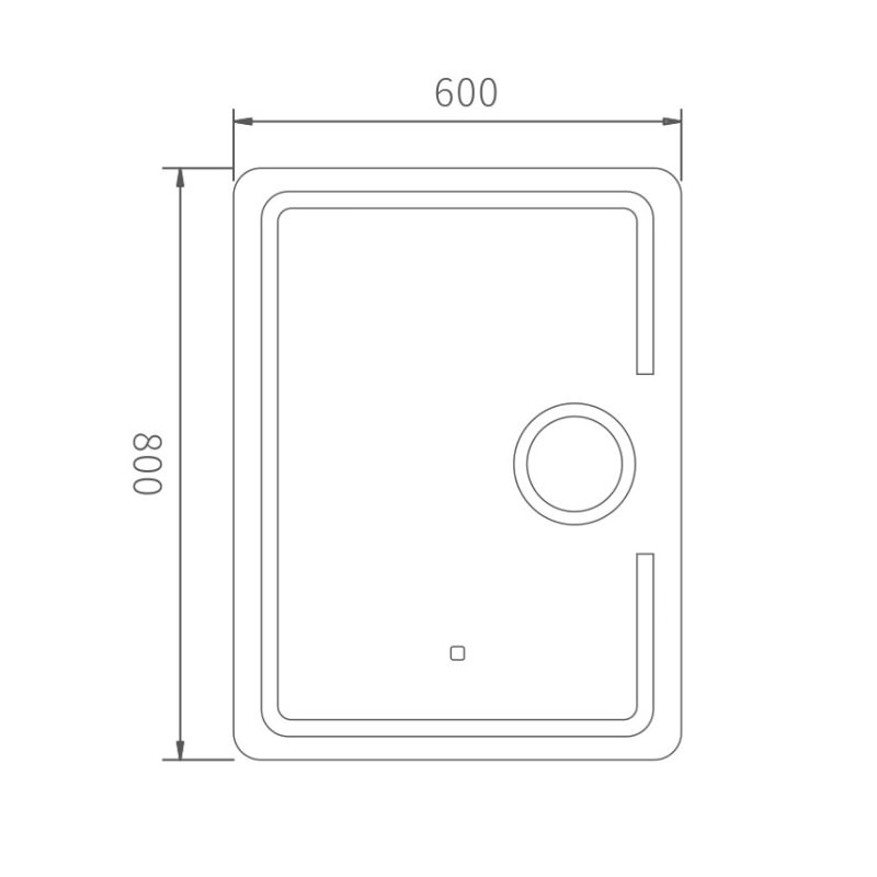 Зеркало с LED подсветкой Haiba HB661 60x80 см 100Kran: Широкий выбор и доступные цены.