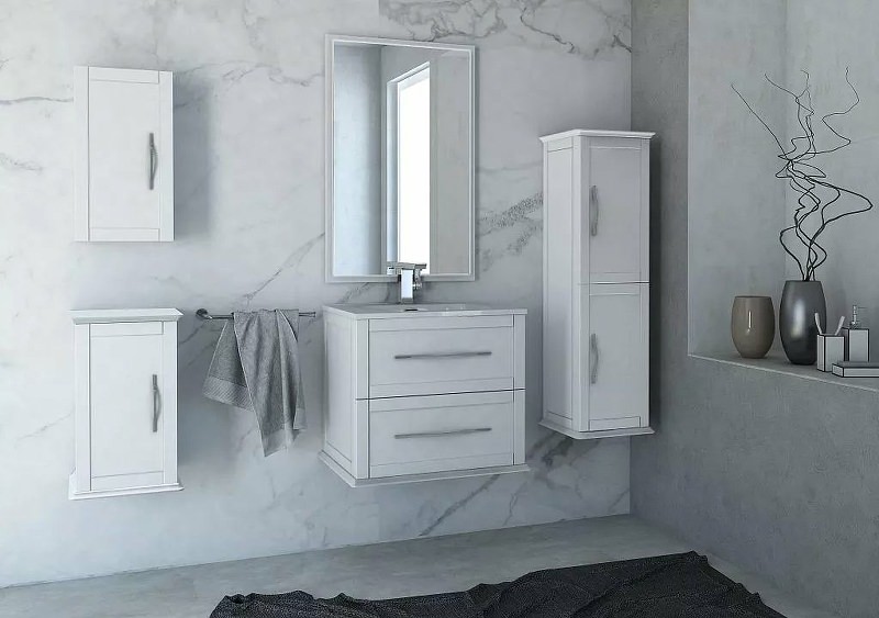 Тумба с раковиной подвесная CEZARES 100 см TIFFANY 54951 Bianco Opaco в 100Kran: Широкий выбор и доступные цены.