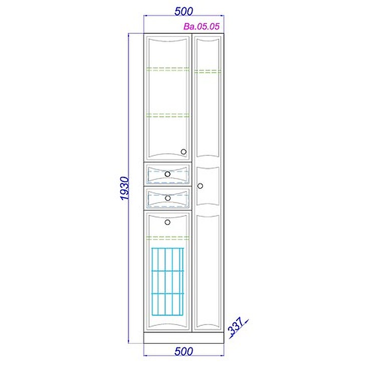 Пенал напольный Aqwella Барселона 50 Ba.05.05 белый в 100Kran: Широкий выбор и доступные цены.