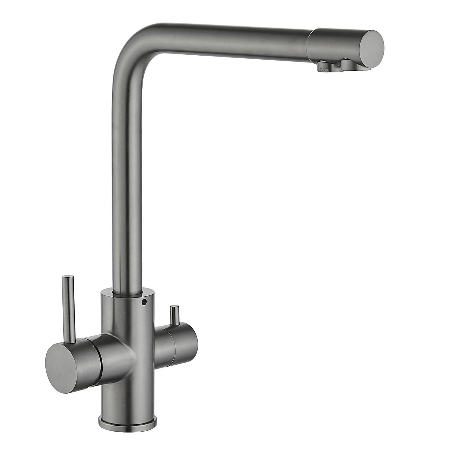 Смеситель для кухни с подключением к фильтру Fmark FS0862Q графит в 100Kran: Широкий выбор и доступные цены.