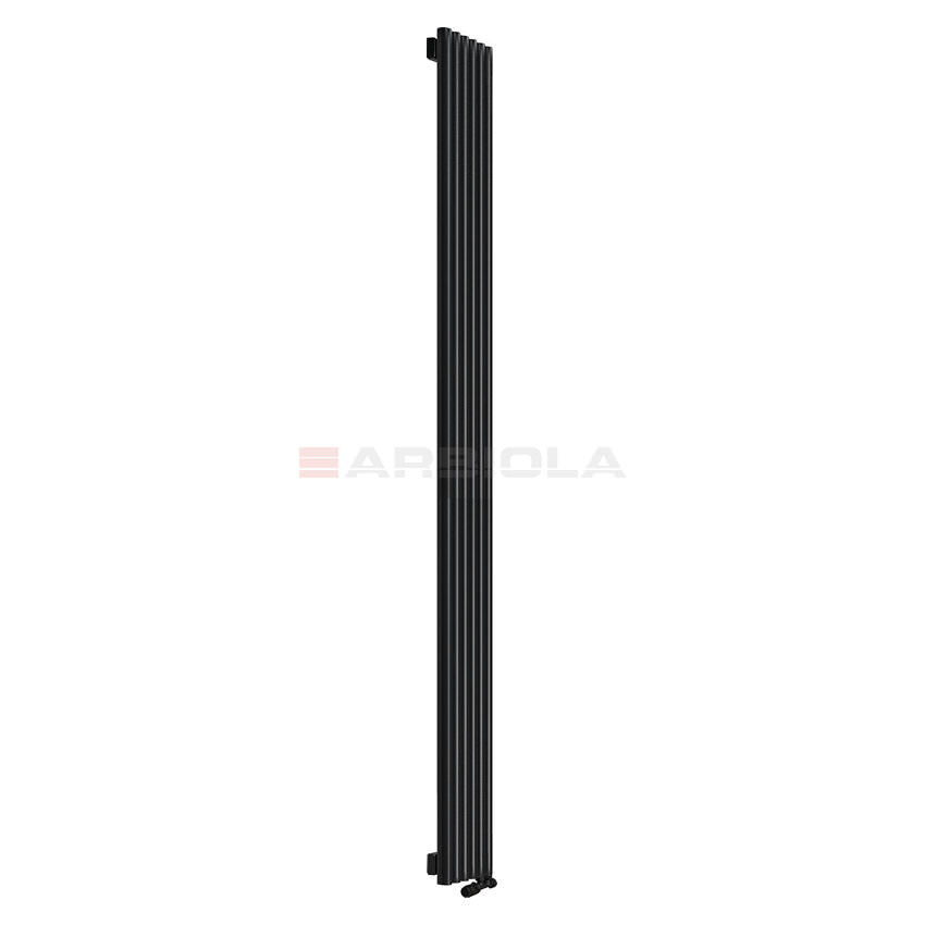 Вертикальный радиатор с нижним подключением Arbiola Iris V 96853 39,2 х 250 см черный матовый ral 9005 от интернет-магазина сантехники 100Kran!