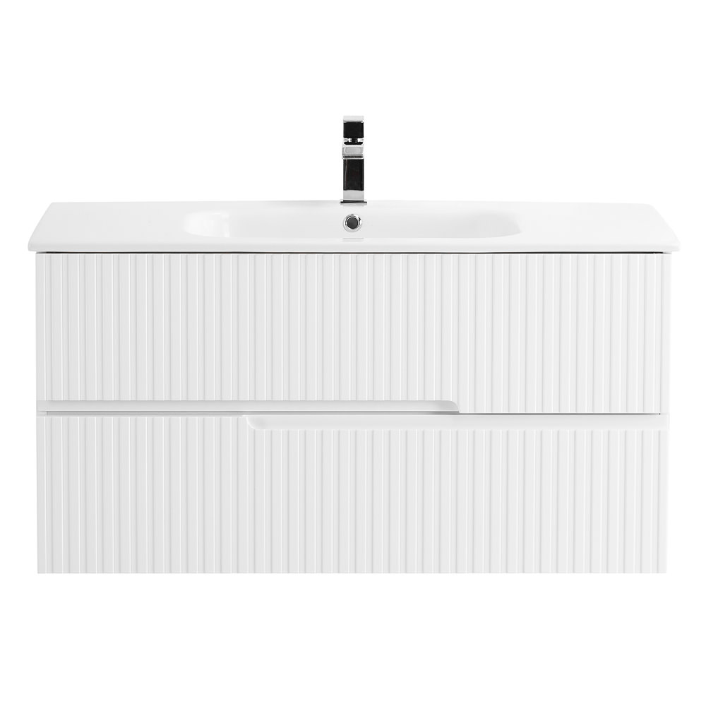 Тумба с раковиной подвесная CEZARES 80 см DUET-800-2C-SO-BL Bianco Lucido в 100Kran: Широкий выбор и доступные цены.