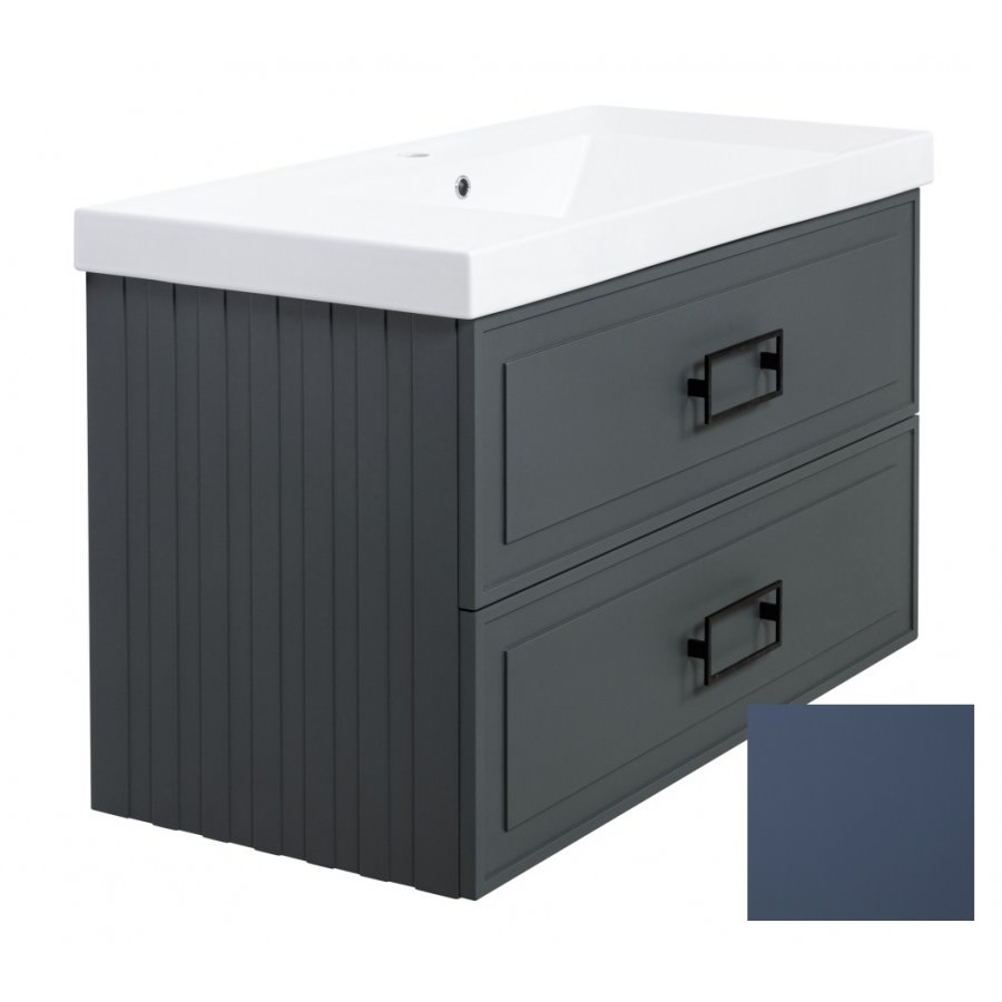 Тумба под раковину LA FENICE Cubo Blu Grigio TWIN синий 100 FNC-01-CUB-BG-100-2 в 100Kran: Широкий выбор и доступные цены.
