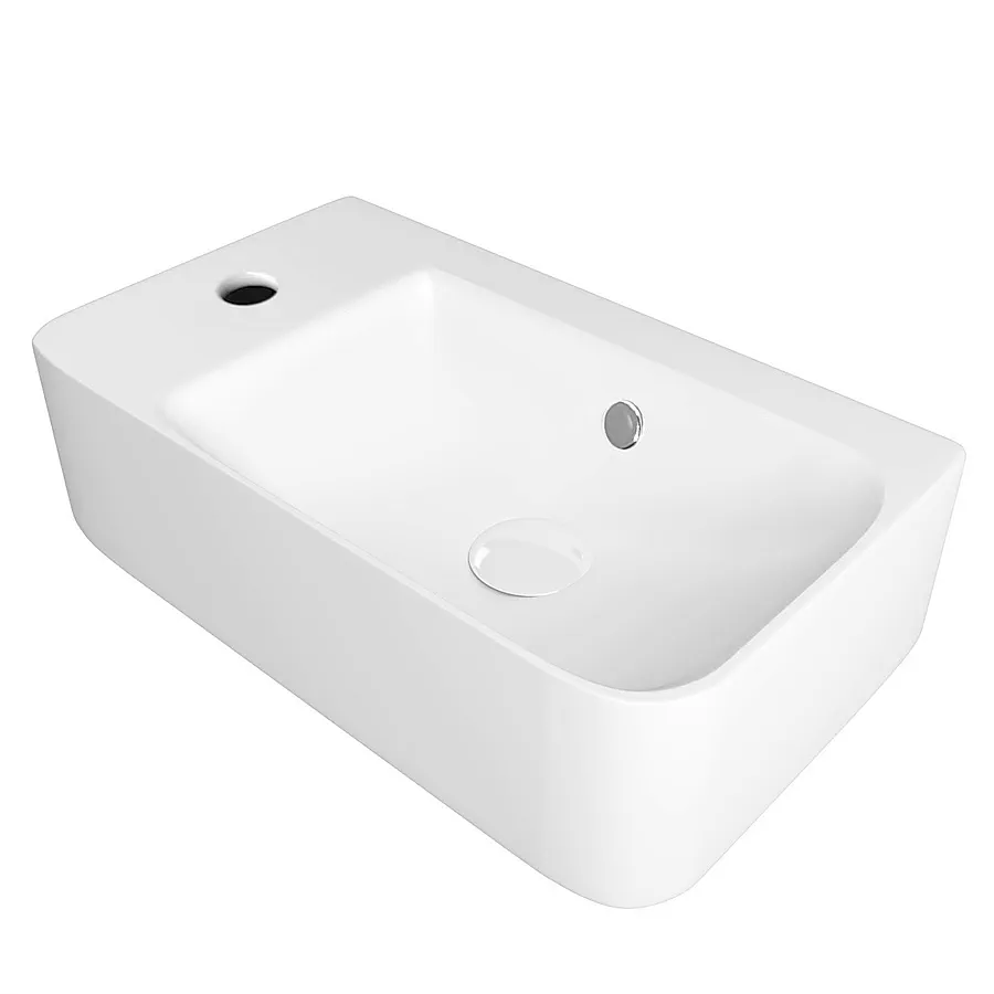 Раковина подвесная Maretti Aria AR13PD84-844 белая в 100Kran: Широкий выбор и доступные цены.