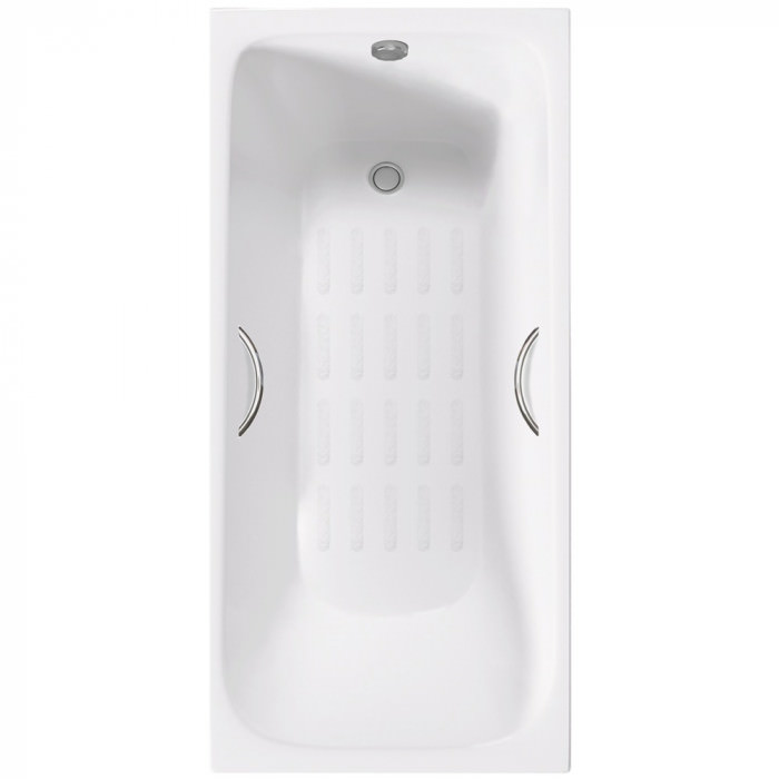 Ванна чугунная Delice Continental PLUS 170х70 с отверстиями под ручки и антискользящим покрытием  DLR230634R-AS в 100Kran: Широкий выбор и доступные цены.