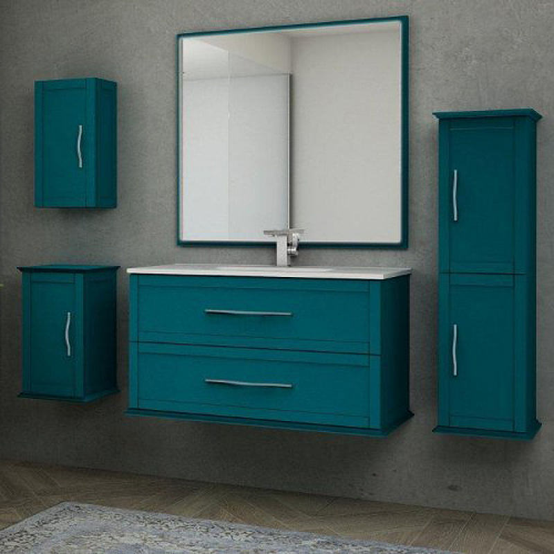Тумба с раковиной подвесная CEZARES 100 см TIFFANY 54953 Blu Petrolio в 100Kran: Широкий выбор и доступные цены.