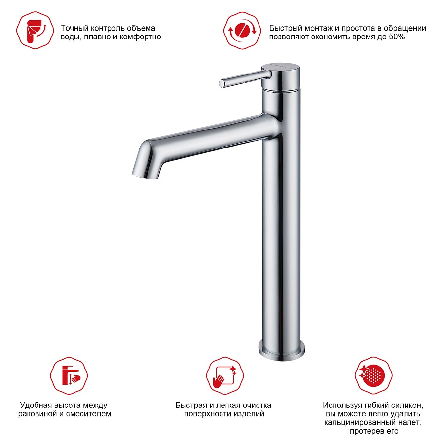 Смеситель для раковины Raglo R20.15 хром в 100Kran: Широкий выбор и доступные цены.