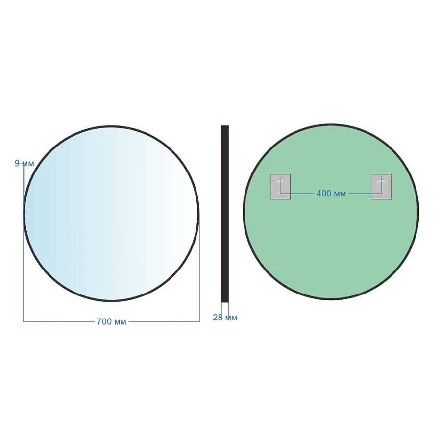 Зеркало Silver Mirrors Selena D70 см ФР-00002539 черное 100Kran: Широкий выбор и доступные цены.