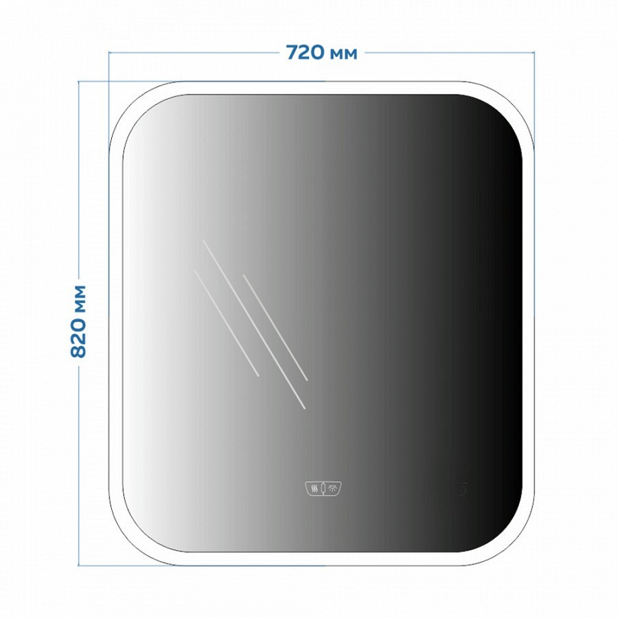 Зеркало с подсветкой Maretti Florenza FL147080P11 72x82 см 100Kran: Широкий выбор и доступные цены.