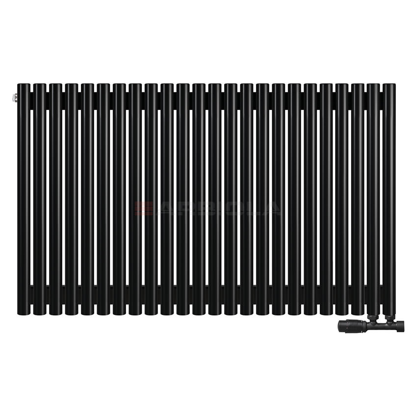 Вертикальный радиатор с нижним подключением Arbiola Iris V 108772 119,2 х 75 см черный матовый ral 9005 от интернет-магазина сантехники 100Kran!