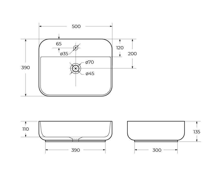 Накладная раковина BelBagno BB1321 40  см белая глянцевая в 100Kran: Широкий выбор и доступные цены.