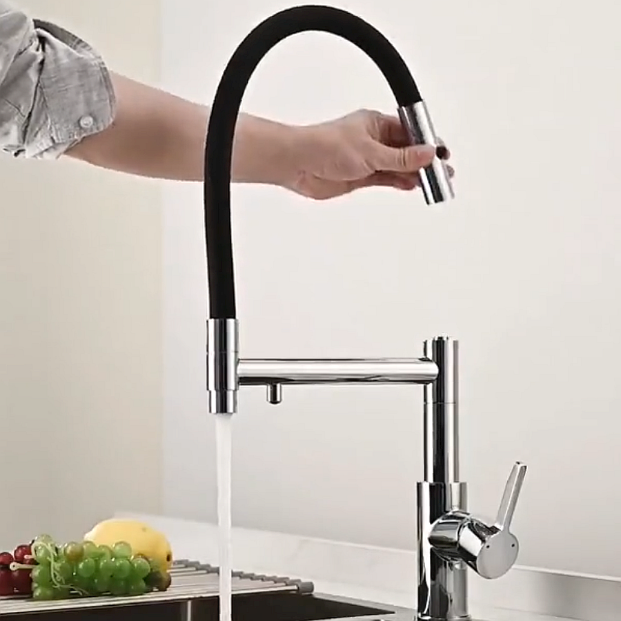 Смеситель для кухни с подключением фильтра FAUCET DREISER RH-7732-CP хром в 100Kran: Широкий выбор и доступные цены.