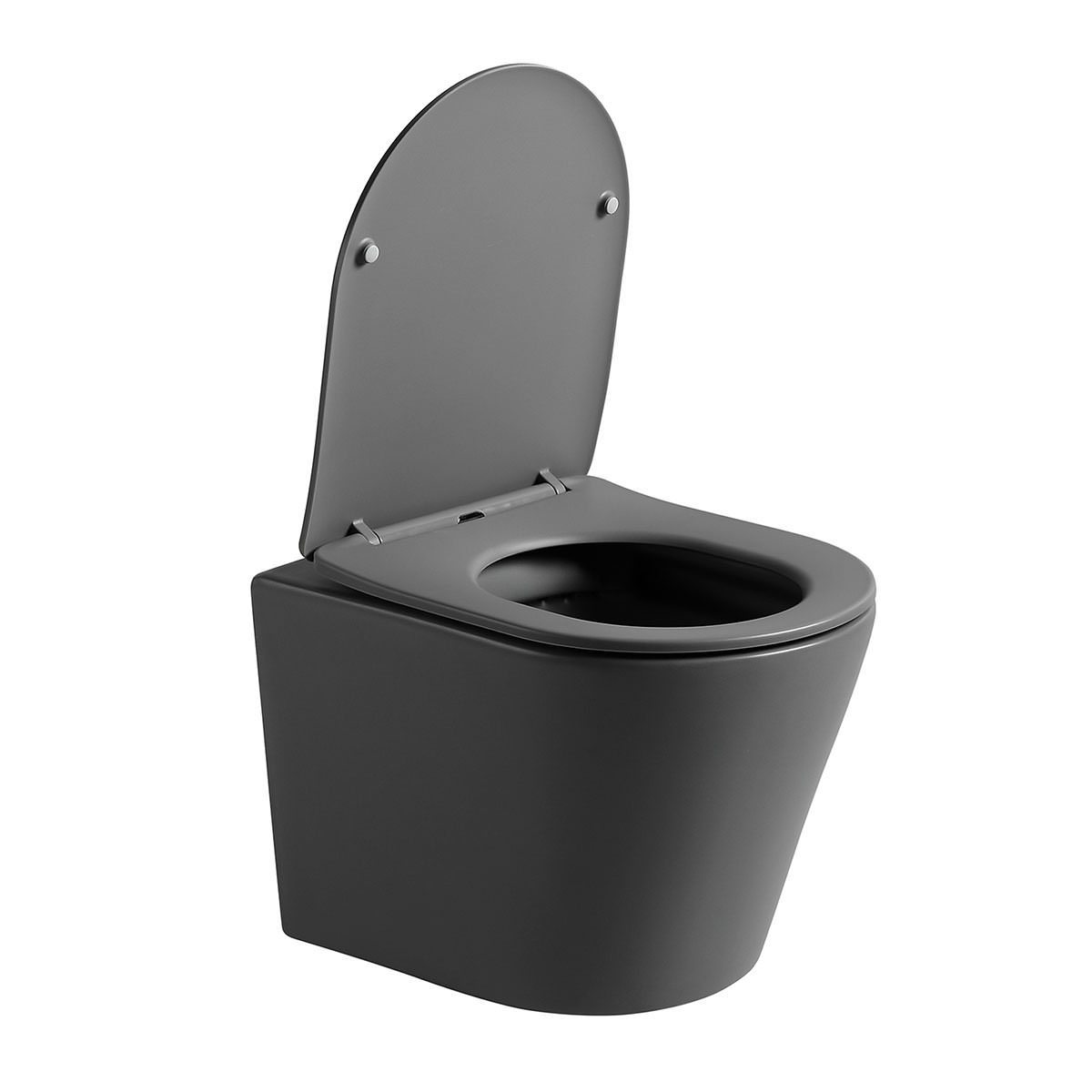 Унитаз подвесной Vincea Piatti VT1-11SMA цвет антрацит матовый ультратонкое soft-close сиденье в 100Kran: Широкий выбор и доступные цены.