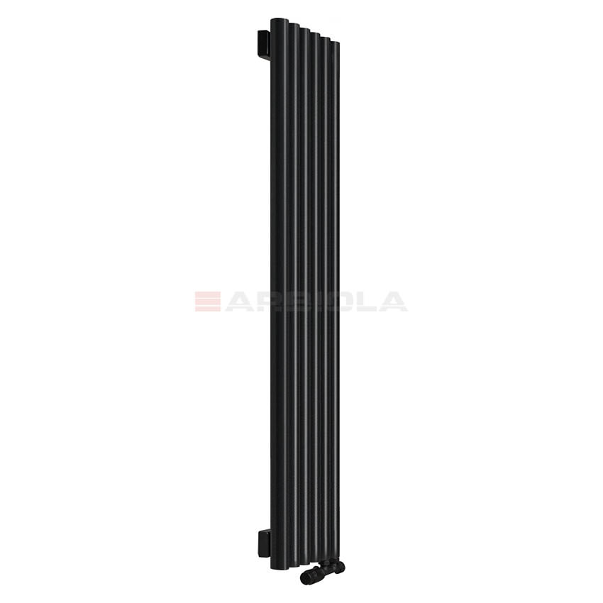 Вертикальный радиатор с нижним подключением Arbiola Iris V 108910 44,2 х 125 см черный матовый ral 9005 от интернет-магазина сантехники 100Kran!