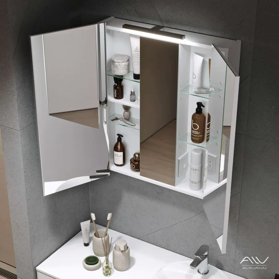 Зеркальный шкаф-трюмо Alavann Cosmetic ALV0771001 подвесной 75 см белый создать уют и комфорт, это просто!