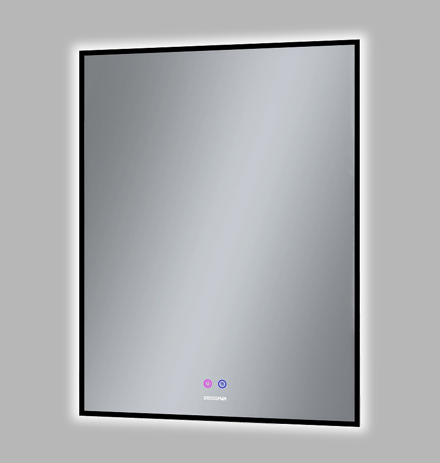 Зеркало GROSSMAN 1860802 PRAGMA-норма BLACK 600*800*45 LED с сенсорным выключателем и подогревом 100Kran: Широкий выбор и доступные цены.