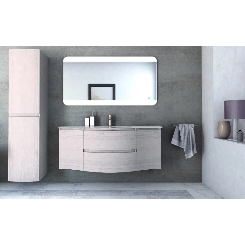 Тумба с раковиной подвесная с двумя выдвижными ящиками VAGUE CEZARES 70 см 54847 Rovere sbiancato в 100Kran: Широкий выбор и доступные цены.