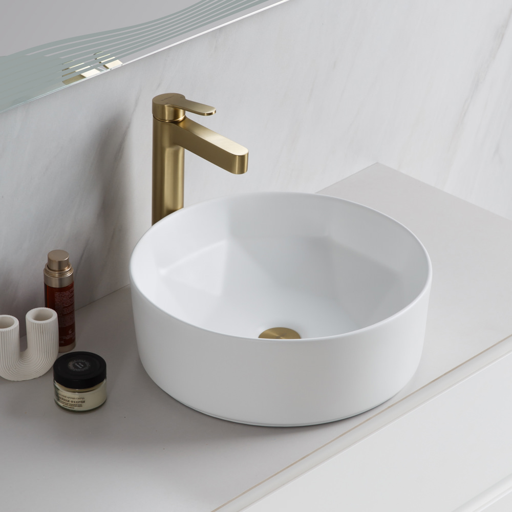 Накладная раковина BelBagno BB1342H300 39  см белая глянцевая в 100Kran: Широкий выбор и доступные цены.