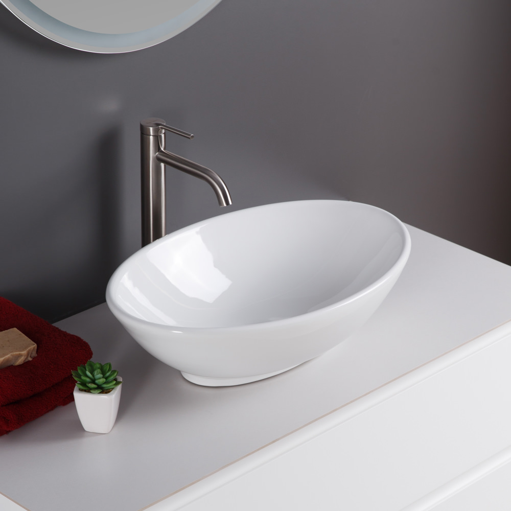 Накладная раковина BelBagno BB1147 53  см белая глянцевая в 100Kran: Широкий выбор и доступные цены.