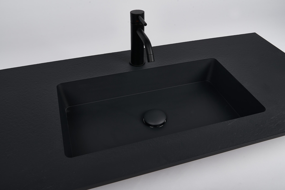 Раковина мебельная ACQUABELLA INTEGRA SF SLATE 100 NEGRO черный матовый в 100Kran: Широкий выбор и доступные цены.