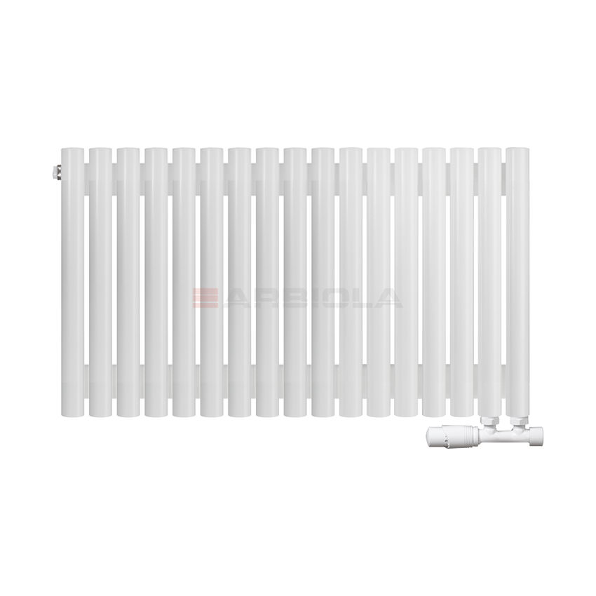 Вертикальный радиатор с нижним подключением Arbiola Iris V 108414 84,2 х 50 см белый матовый ral 9016 от интернет-магазина сантехники 100Kran!