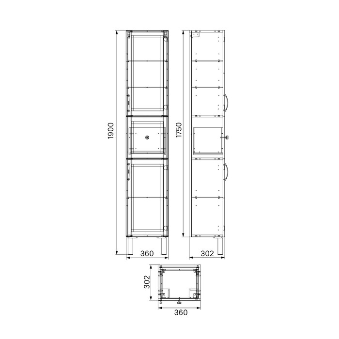 Пенал напольный 36 см Oxford IDDIS OXF36W0i97 белый  в 100Kran: Широкий выбор и доступные цены.