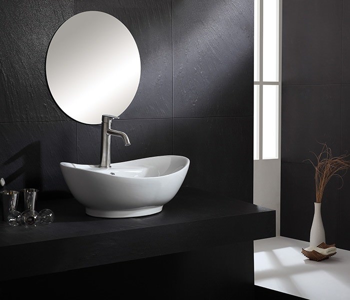 Раковина накладная  CeramaLux 9018 59,5 см белая в 100Kran: Широкий выбор и доступные цены.