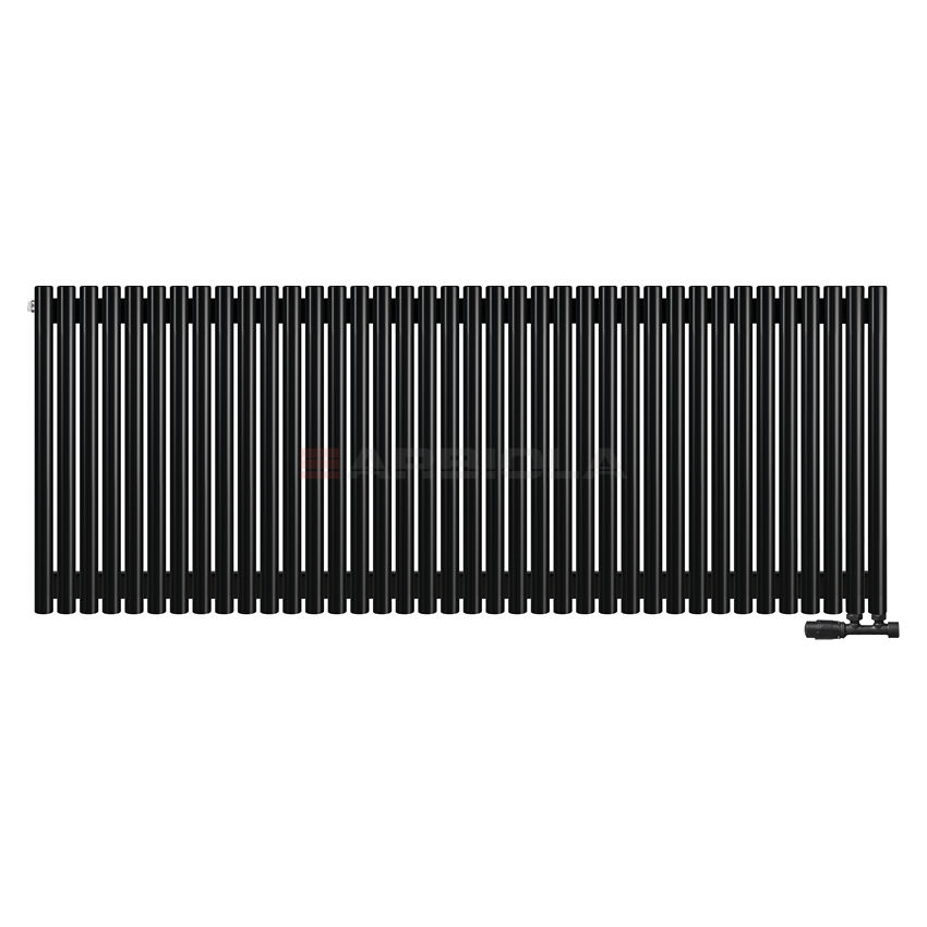 Вертикальный радиатор с нижним подключением Arbiola Iris V 108814 189,2 х 75 см черный матовый ral 9005 от интернет-магазина сантехники 100Kran!