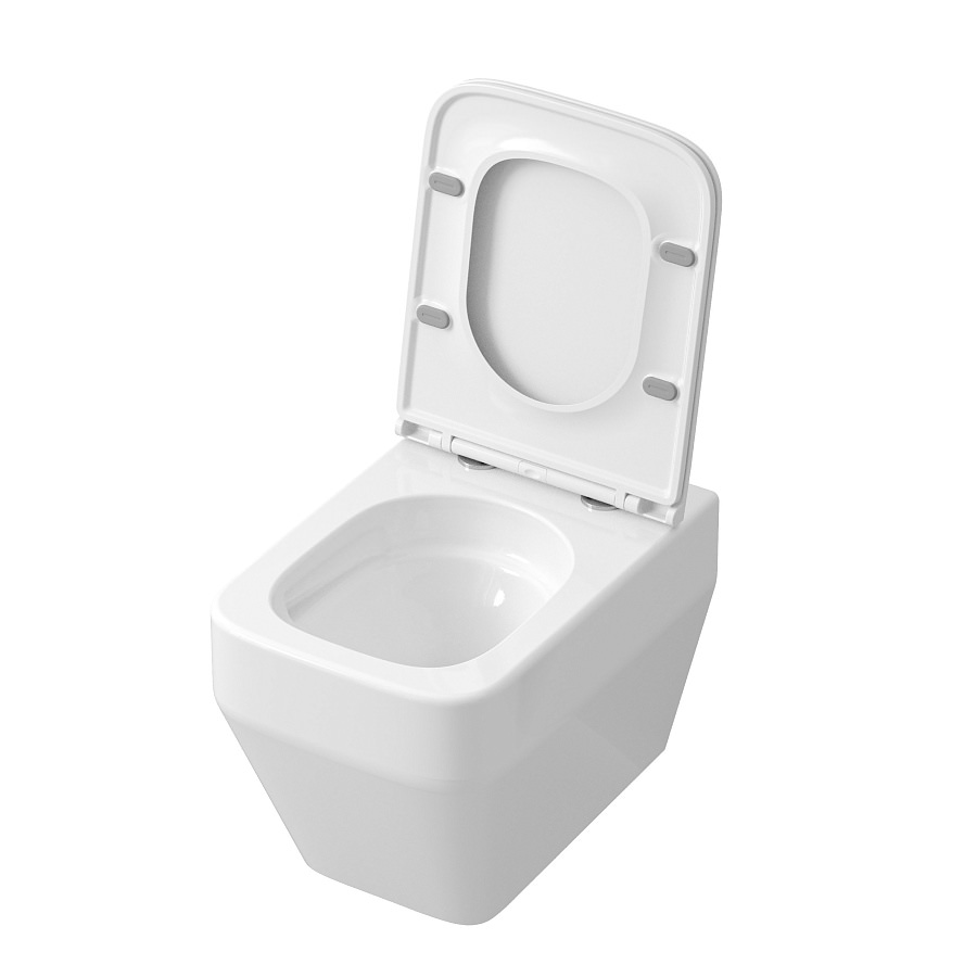 Унитаз подвесной Grossman GR-4410SQ безободковый смыв торнадо белый в 100Kran: Широкий выбор и доступные цены.