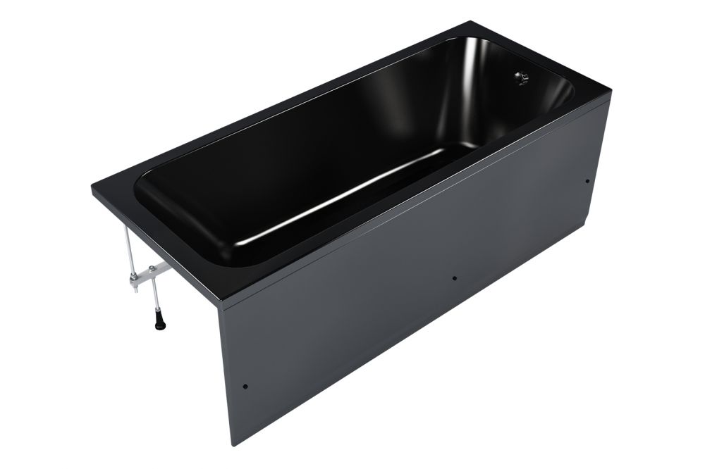 Экран для акриловой ванны Strict Black 150 см черный в 100Kran: Широкий выбор и доступные цены.