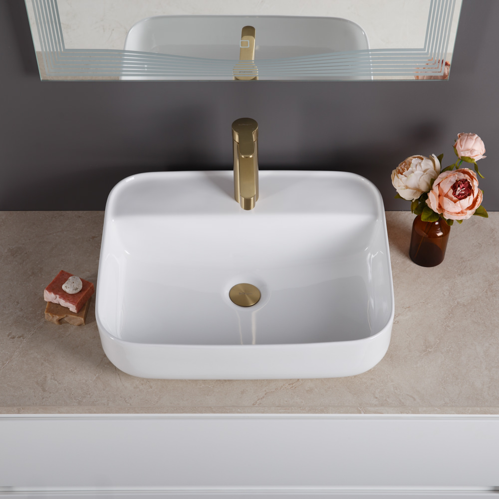 Накладная раковина BelBagno BB1321 40  см белая глянцевая в 100Kran: Широкий выбор и доступные цены.