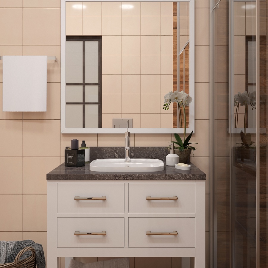Раковина накладная Maretti Florenza FL13NS37-844 43 см белая в 100Kran: Широкий выбор и доступные цены.