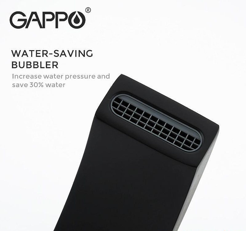 Душевая система с тропическим душем Gappo G07-6 G2407-6 черная матовая в 100Kran: Широкий выбор и доступные цены.