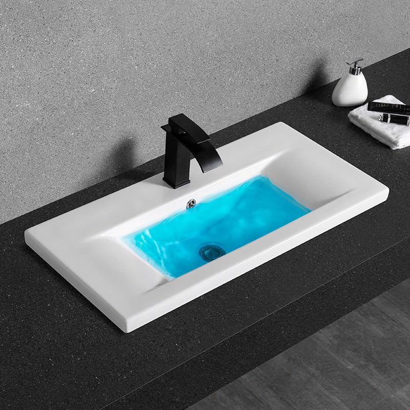 Раковина врезная  CeramaLux 9393-80 81,5 см белая в 100Kran: Широкий выбор и доступные цены.