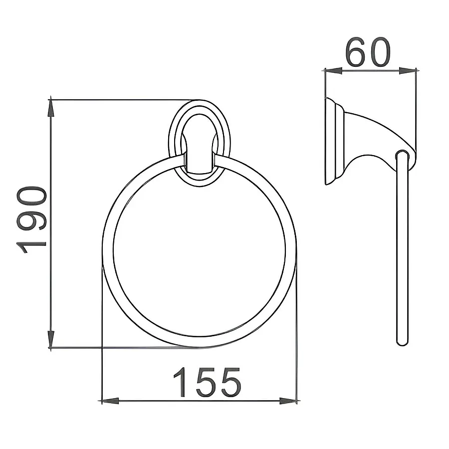 Держатель для полотенца Maretti Karla KA8061010 хром в 100Kran: Широкий выбор и доступные цены.
