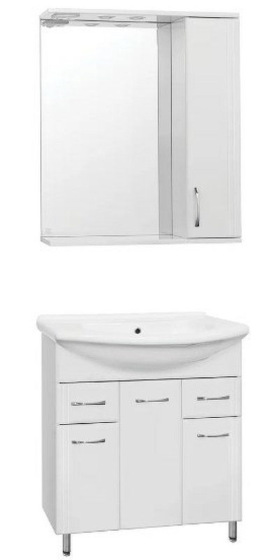 Тумба под раковину напольная Style Line № 26 2 ящ. 75 см белый ЛС-00002286 в 100Kran: Широкий выбор и доступные цены.