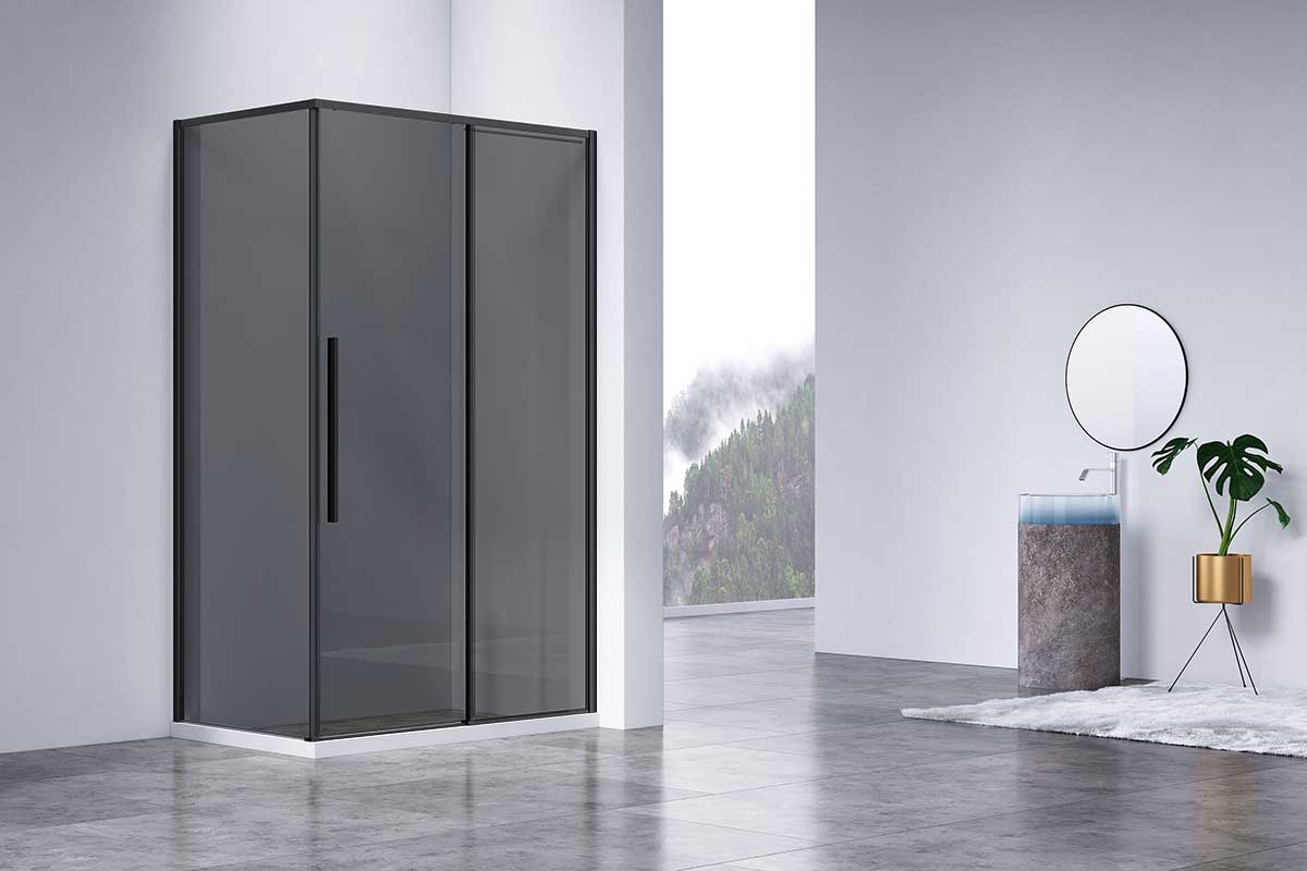 Душевой уголок Vincea Slim-N VSR-4SN8013CGB 1300*800 черный стекло тонированное в 100Kran: Широкий выбор и доступные цены.