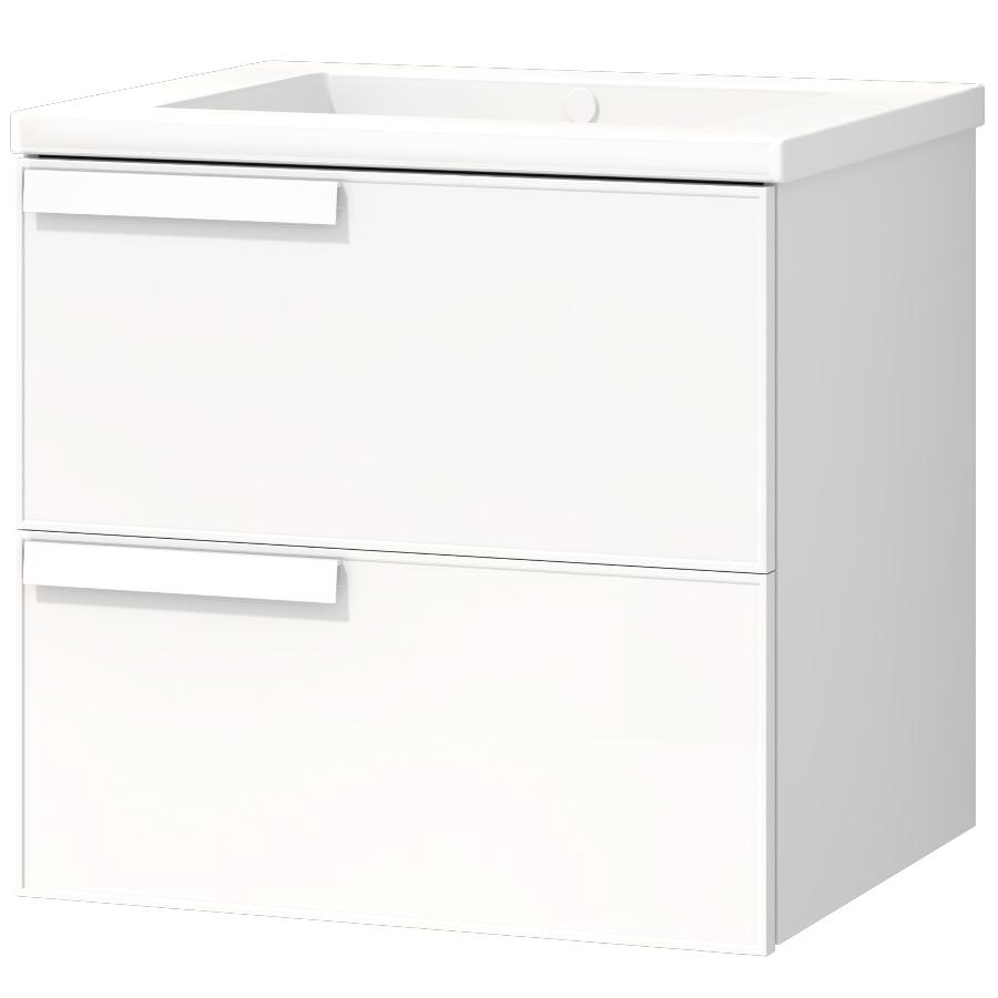 Тумба подвесная с раковиной Maxonor Pure Life SALON AMETHYST 58 см PL-MC01-58-WH белый глянец в 100Kran: Широкий выбор и доступные цены.