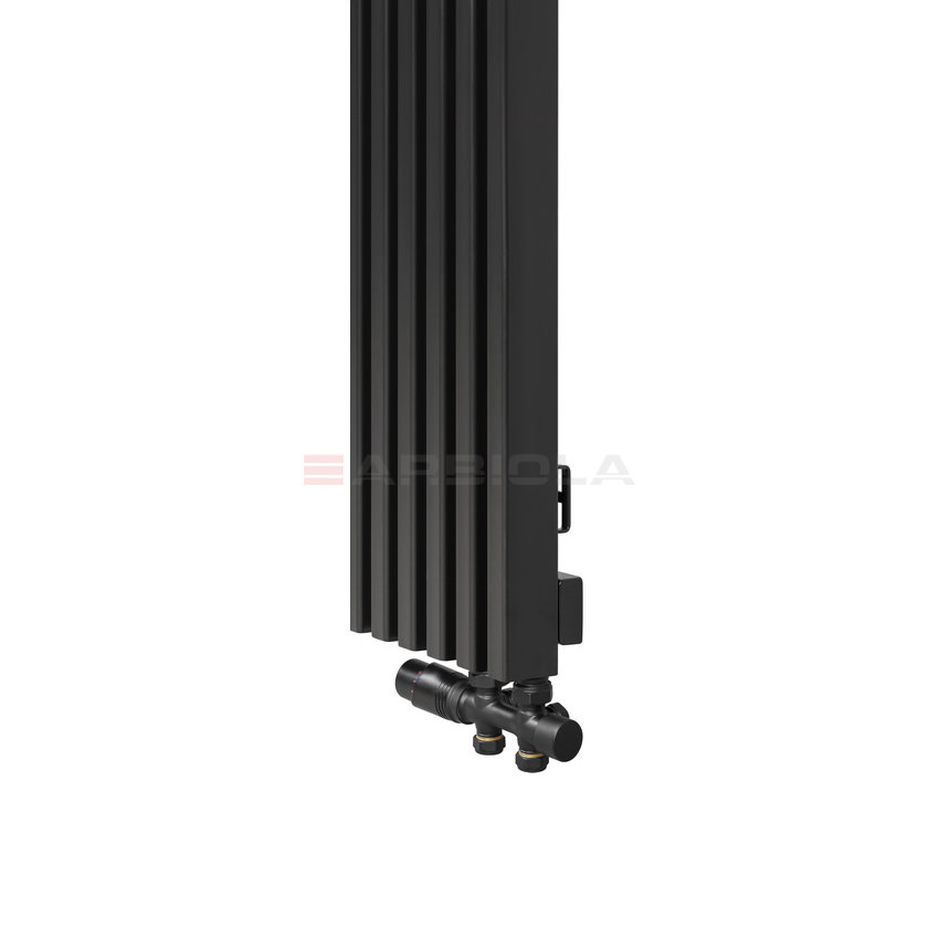 Вертикальный радиатор с нижним подключением Arbiola Compact V 90352 38 х 175 см Черный от интернет-магазина сантехники 100Kran!