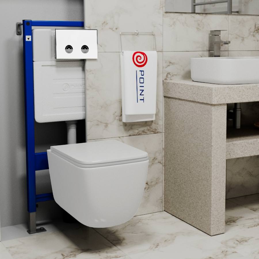 Клавиша смыва Point Венера PN44071WC белый+хром в 100Kran: Широкий выбор и доступные цены.