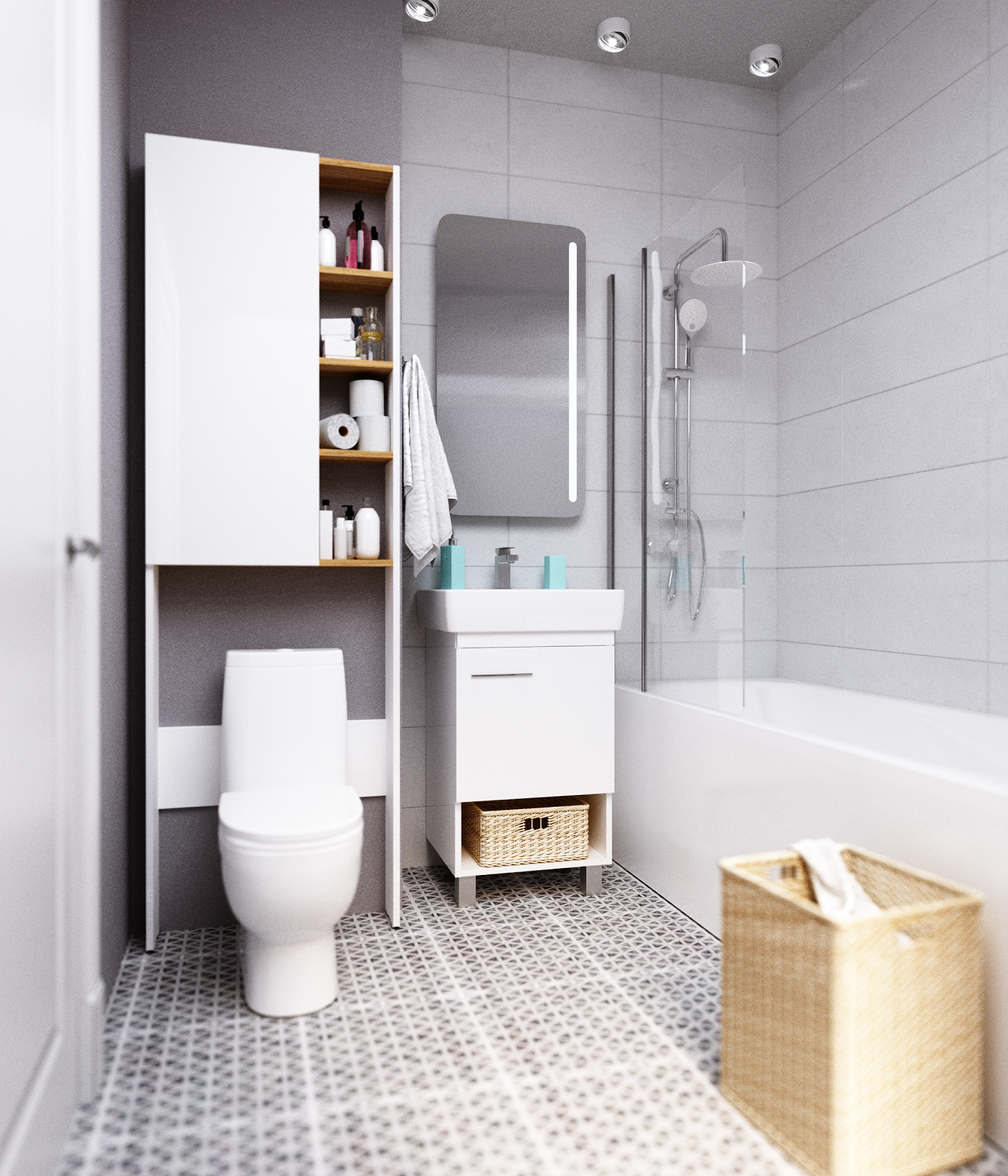 Шкаф над унитазом 1Marka Gaula 60Н 1д.White У92518 от интернет-магазина 100Kran.ru!