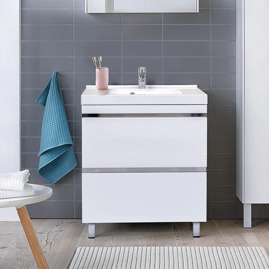 Тумба напольная Lotos  под раковину LOTOS-75 цвет белый 263 в 100Kran: Широкий выбор и доступные цены.