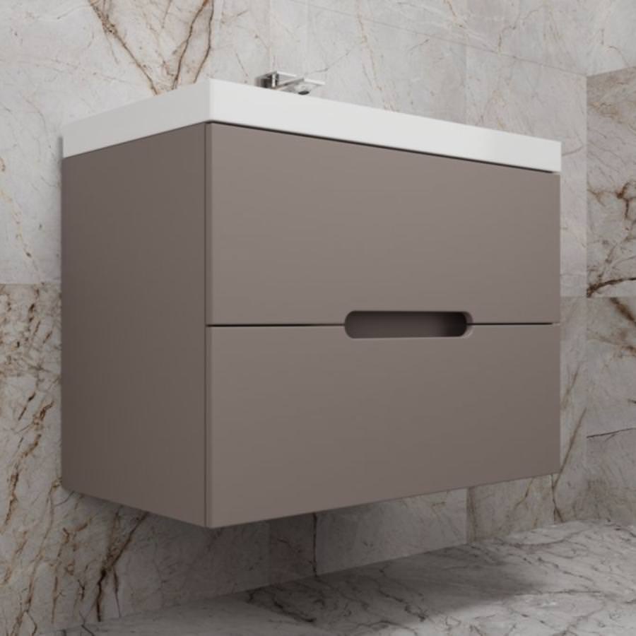 Тумба с раковиной подвесная Style Line Матис 80 умывальник Andrea Classic 800 тауп темный ЛС-00002298 в 100Kran: Широкий выбор и доступные цены.